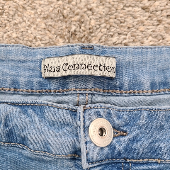 Blue Connection Light Striped Denim Skinny Jeans - Picture 4 of 11